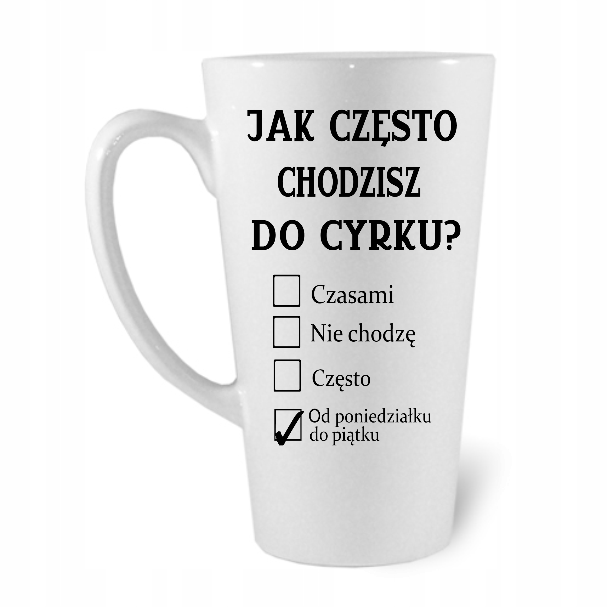 LATTE CUP s smiešny PRINTED do práce