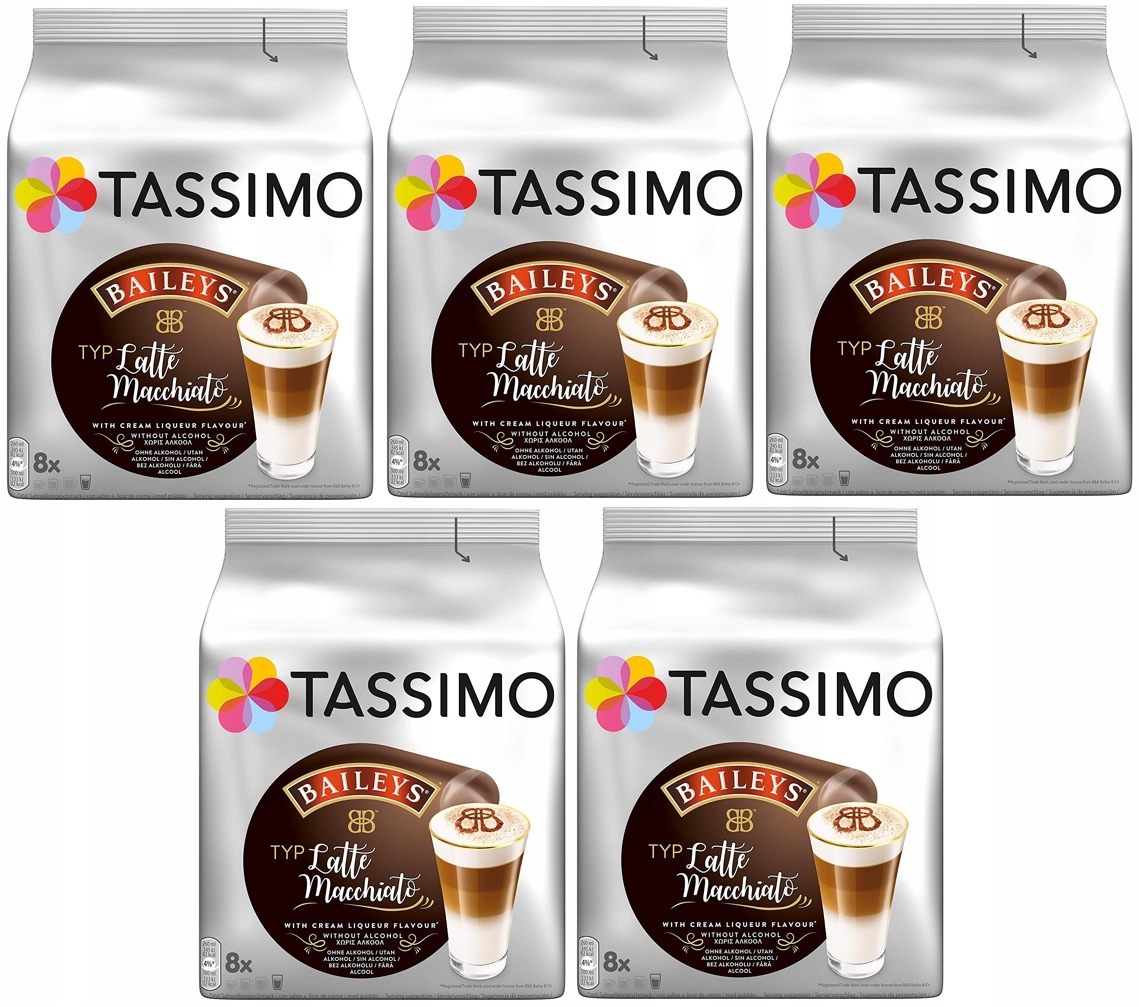 Kávové kapsule - 5 x 16 kapsúl TASSIMO BAILEYS LATTE MACCHIATO