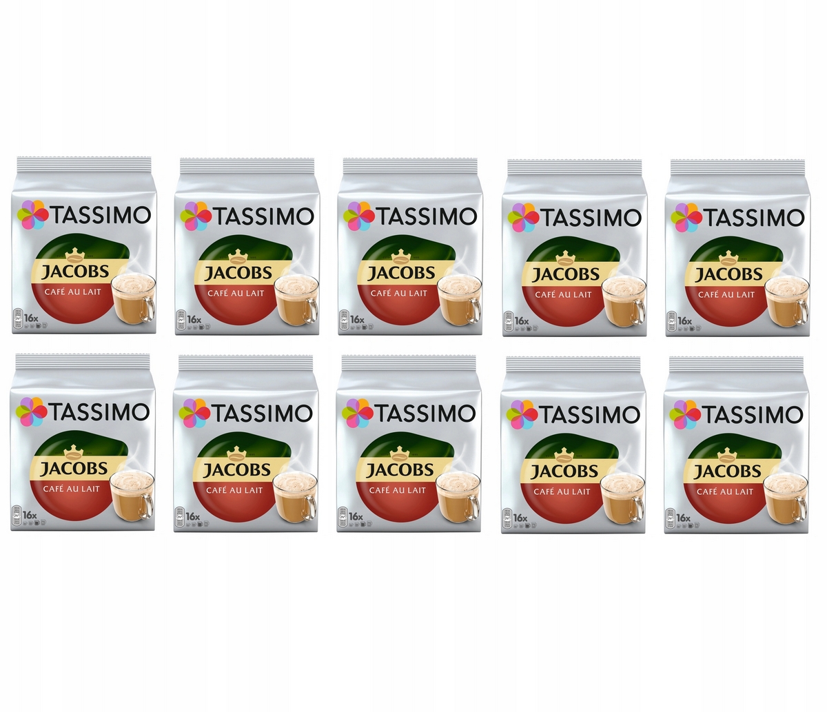 Kávové kapsule - Jacobs Tassimo Jacobs Cafe Au Lait 10x Kapsuly