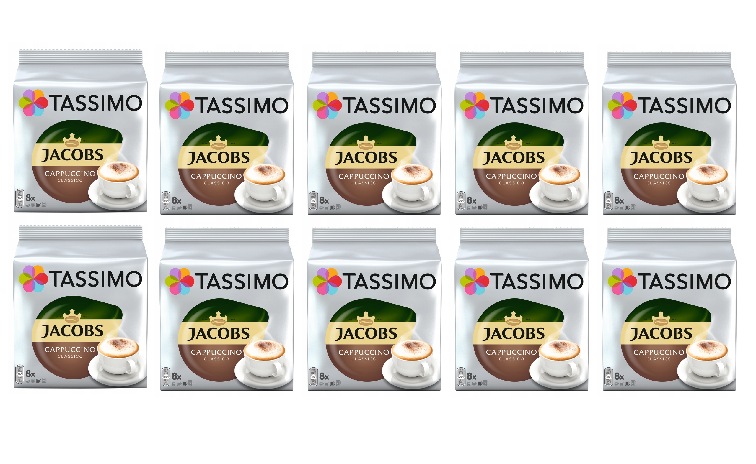 Kávové kapsule - Tassimo Jacobs Cappucino 10x Baliace kapsuly