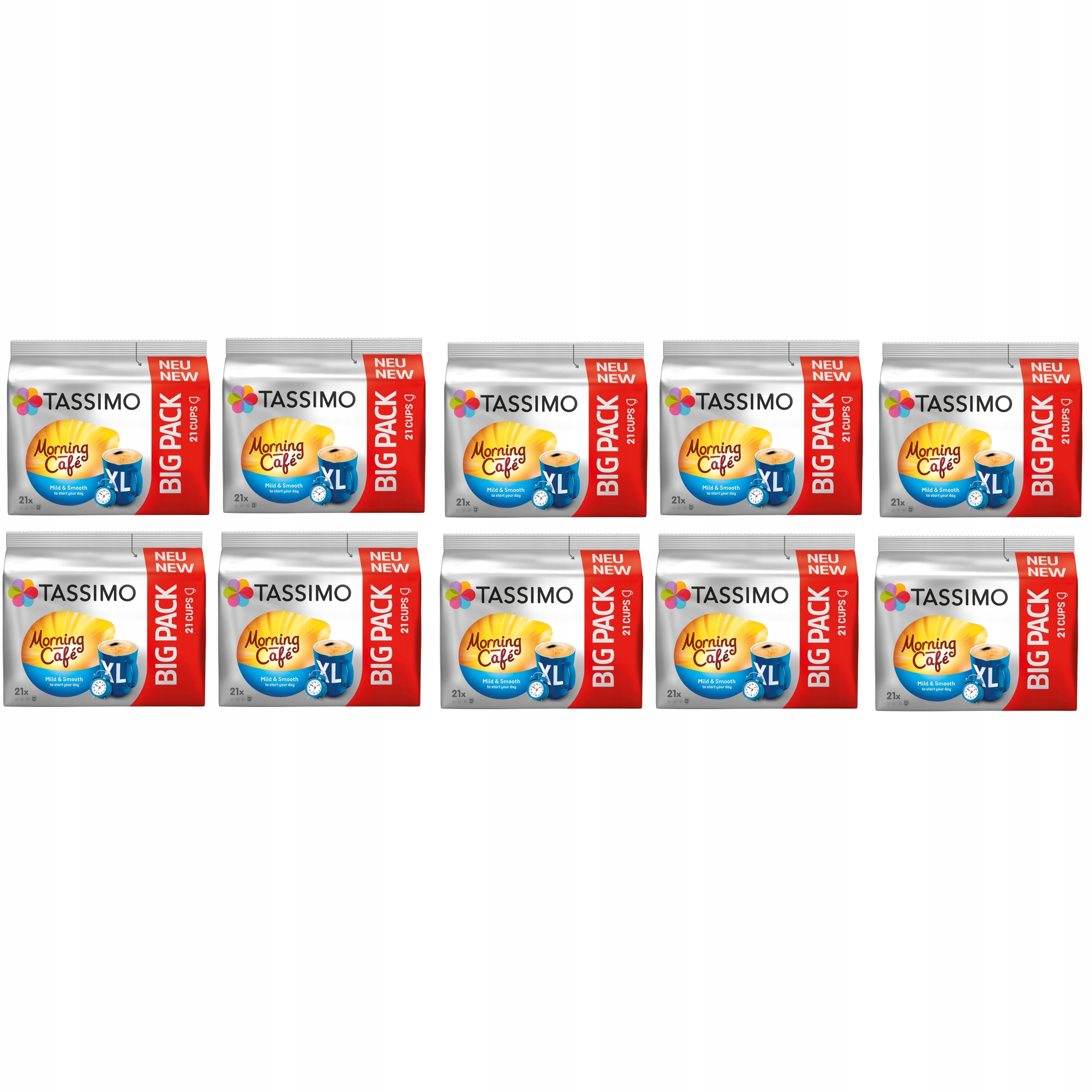 Kávové kapsule - Tassimo Jacobs Morning BIG PACK XL 10x kapsuly