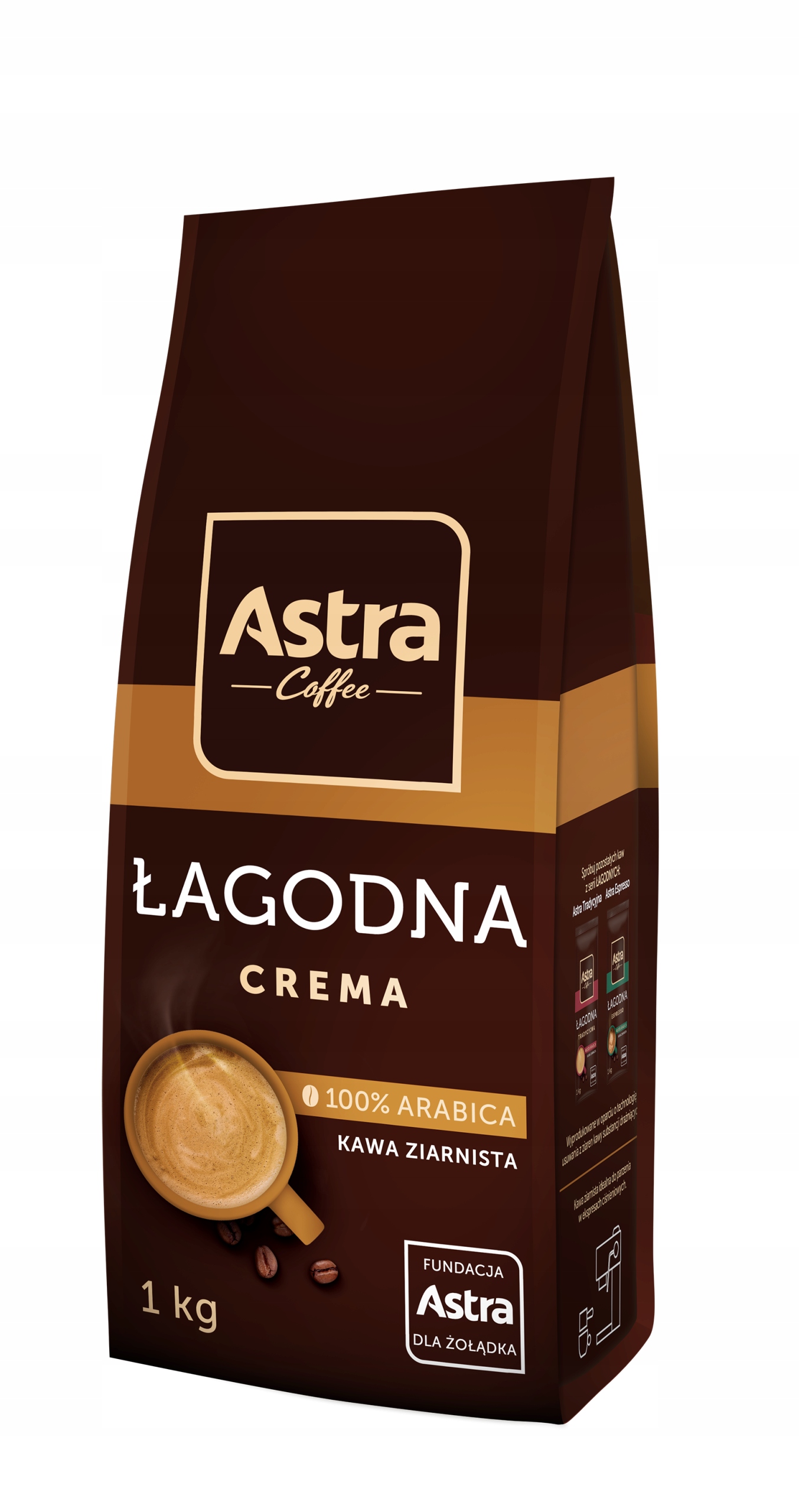 Zrnková káva - KÁVA GENTLE ASTRA, zrná Crema 1 kg