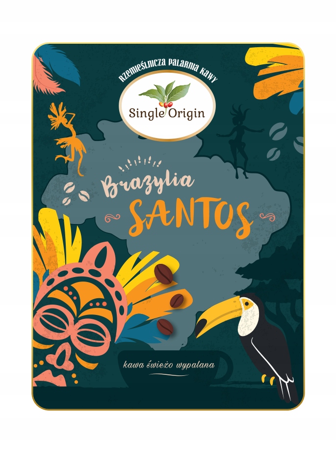 Zrnková káva - Káva Brazília Santos - Single Pôvod 200g