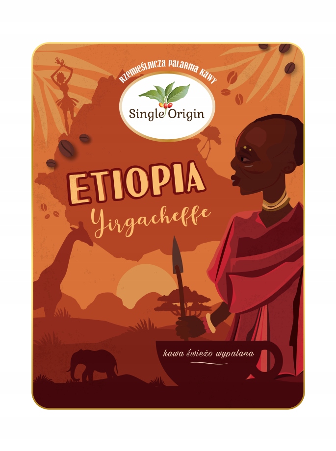 Zrnková káva - Káva ETHIOPIA YIRGACHEFFE - Single Origin 500g