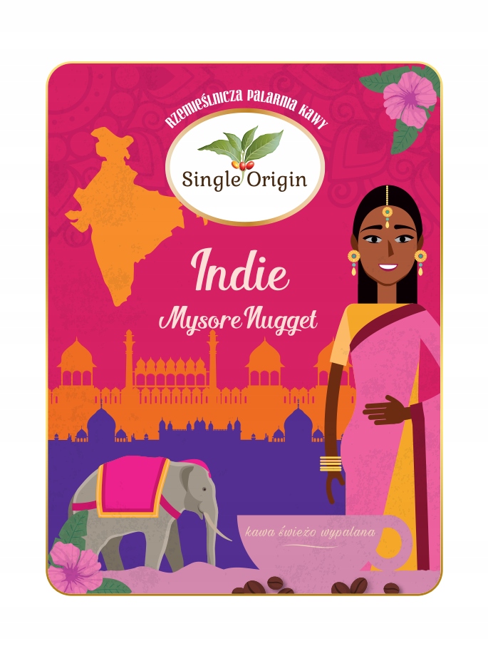 Zrnková káva - Káva India Mysore Nugget - Single Pôvod 500g