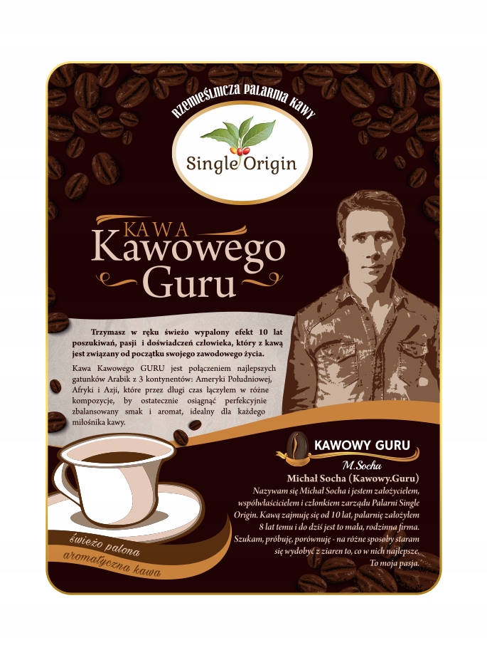 Zrnková káva - COFFEE GURU Coffee - Single Origin 1kg