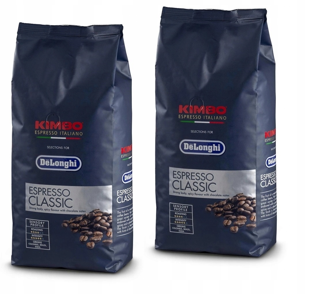Zrnková káva - Kimbo Classic DeLonghi Espresso 2x1kg 2022