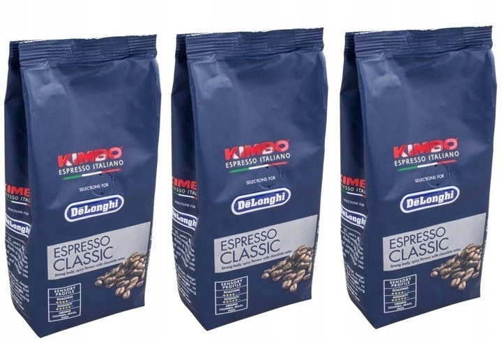 Zrnková káva - Kimbo Classic Delonghi Espresso 3x1kg