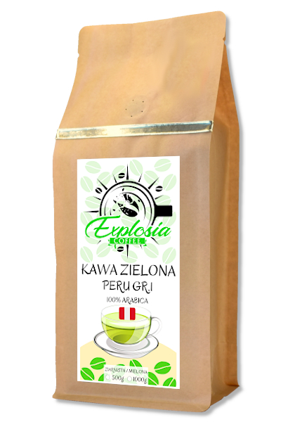 Zelená káva - Zelené kávové fazuľa Peru # 1KG