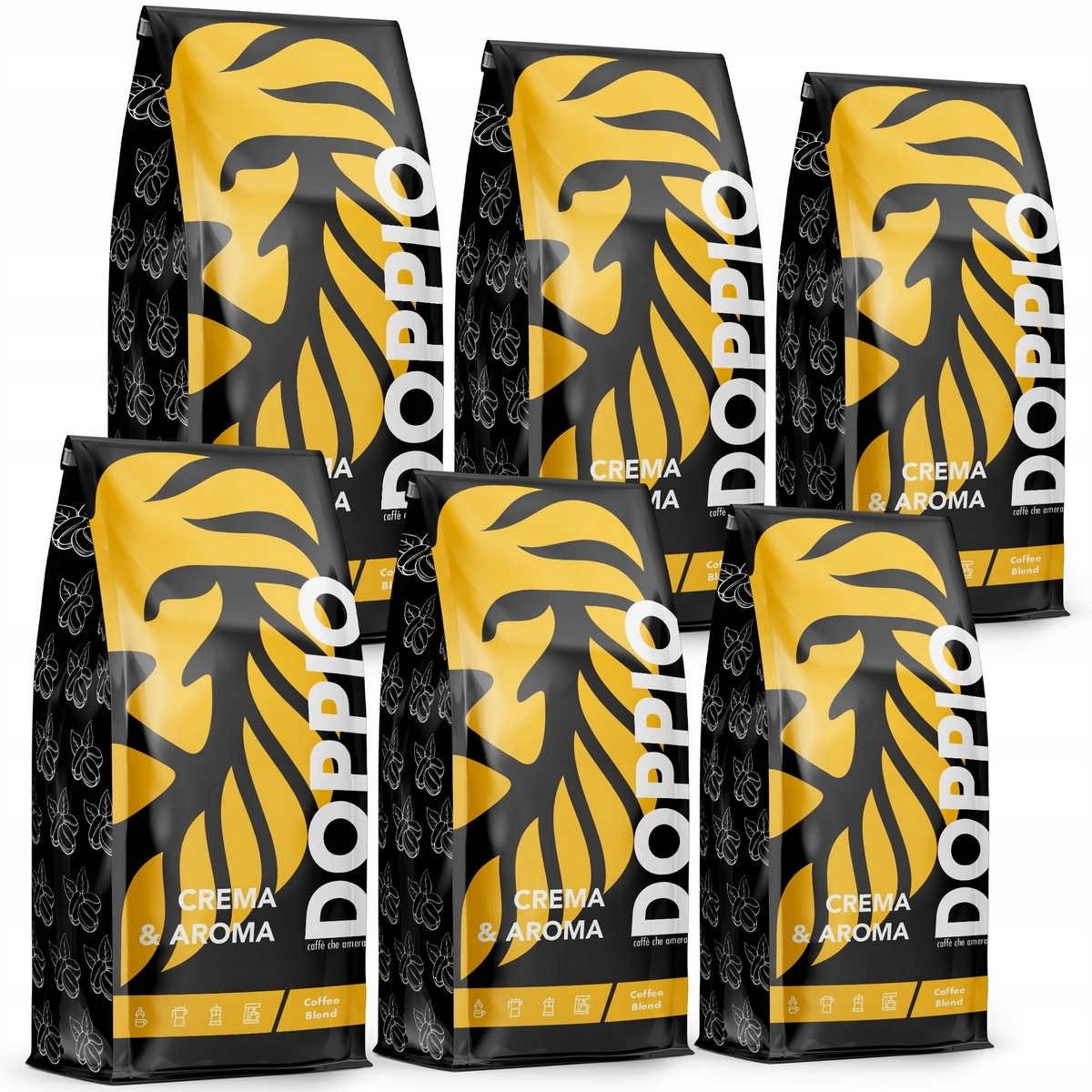 Zrnková káva - Kávové zrná CREMA & AROMA DOPPIO 6x1 kg