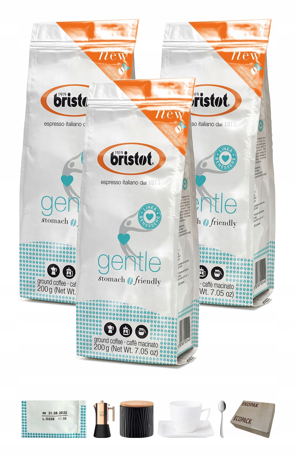 Káva mletá - Káva Mierne pre žalúdok Gentle 600G + kávovar