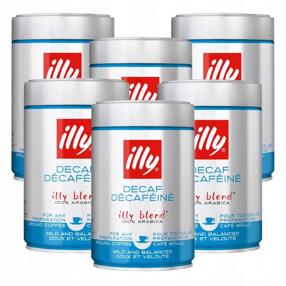 Káva mletá - Mletá káva Illy decafeine decfeinowa 6x250g