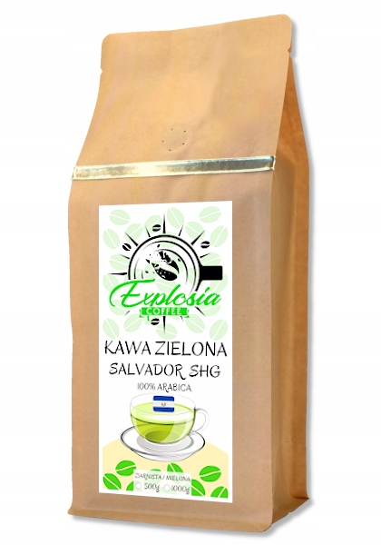 Zelená káva - Prírodná káva ZELENÉ zrná SALWADOR SHG 1kg