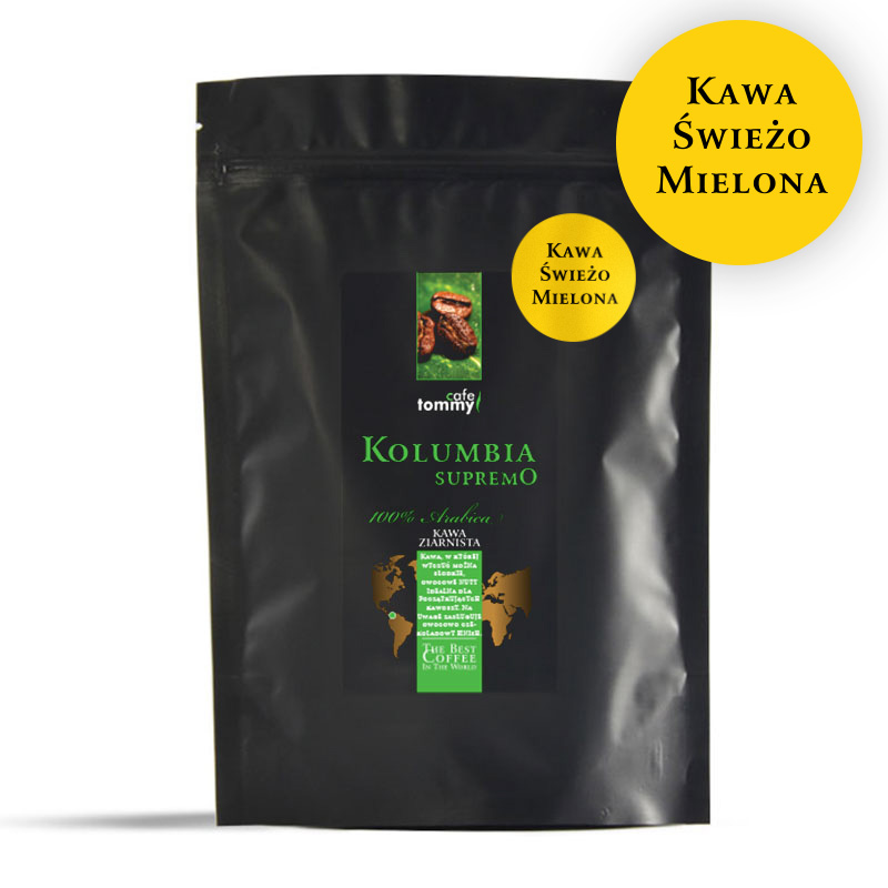 Káva mletá - Pečená káva Kolumbia SUPREMO 17/18 zem