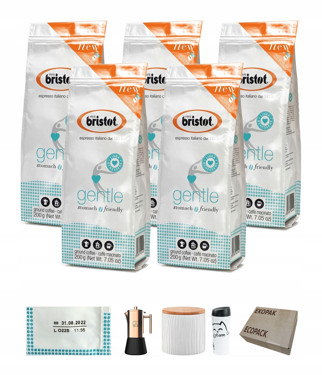 Káva mletá - Káva jemný priateľský Gentle 1kg + kávovar