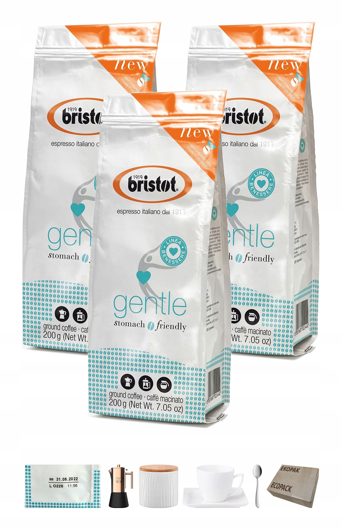 Káva mletá - Stuba Friendly Coffee Gentle 3pak + kávovar