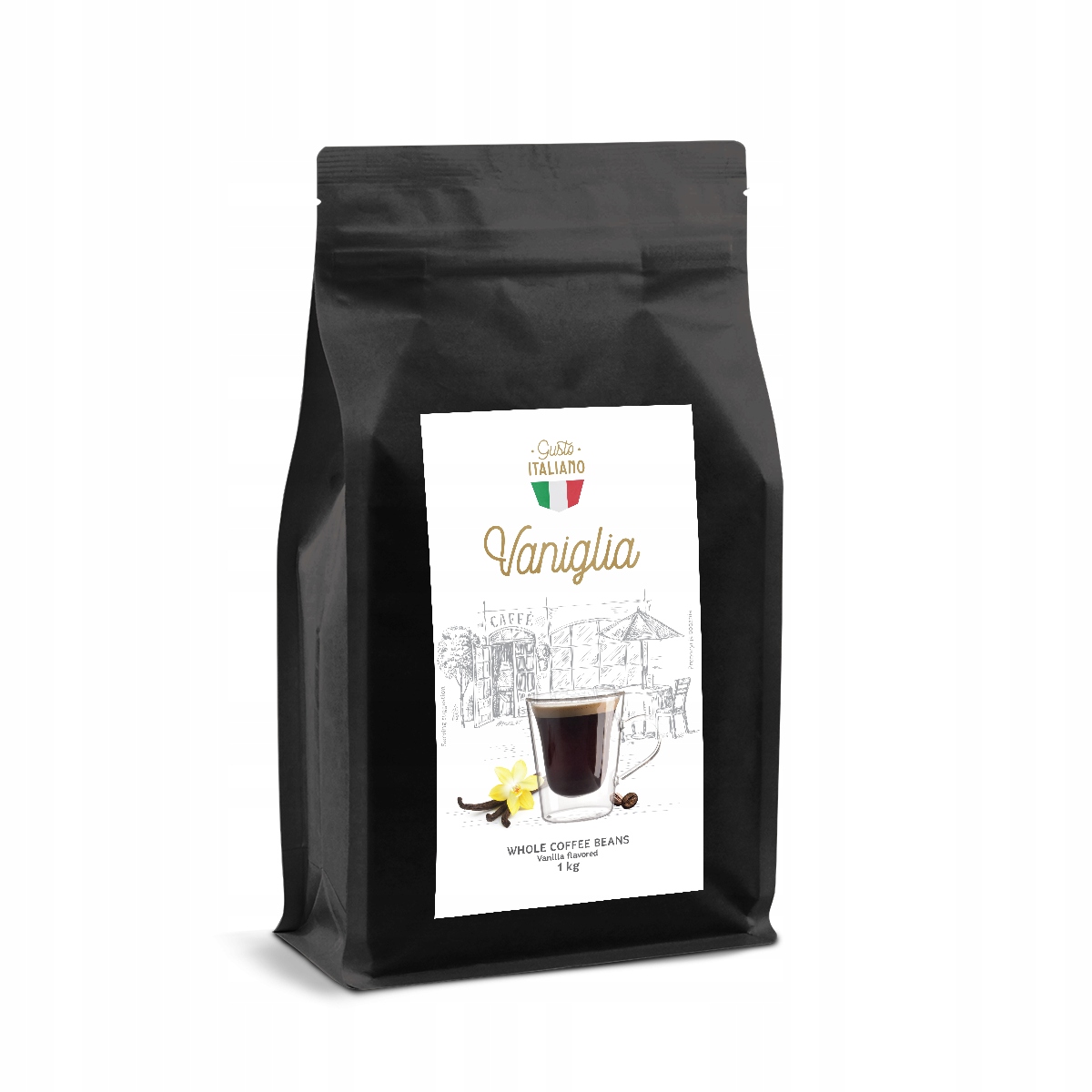 Zrnková káva - Chuť kávu vanilka 1kg čerstvo pečené zrno