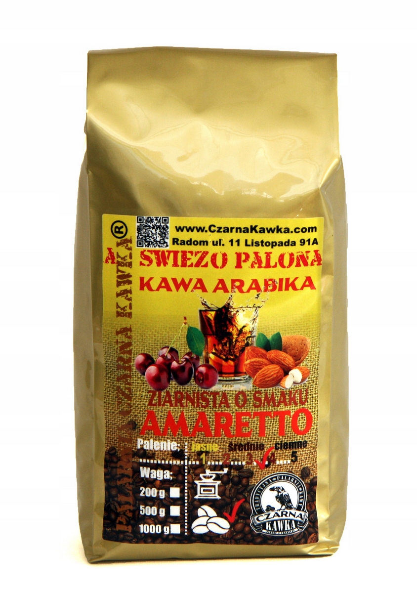 Zrnková káva - Čerstvo pražené kávové zrná Amaretto 1kg Nové