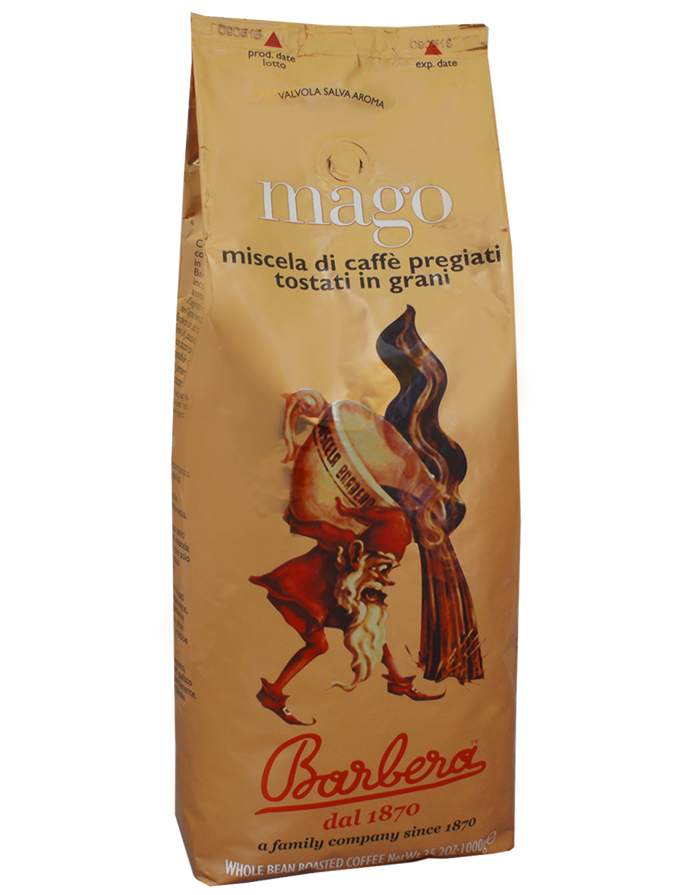 Zrnková káva - Kávové zrná BARBERA CAFFE MAGO 1 kg