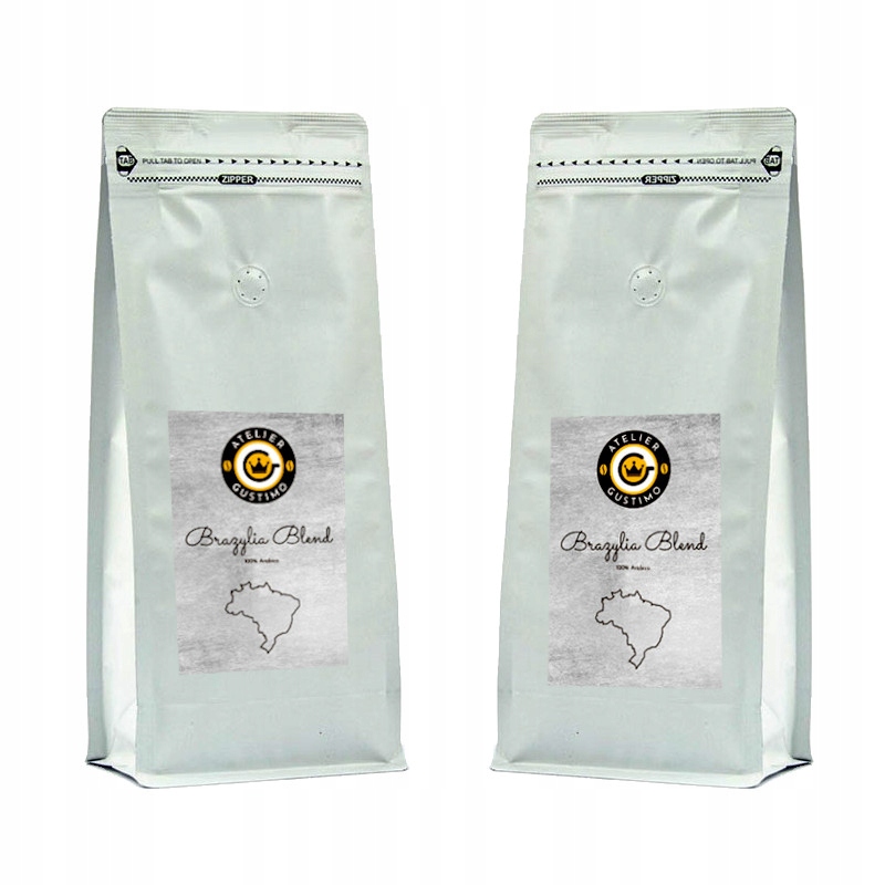 Zrnková káva - Fazuľa Káva Brazília 2 x 1 kg Atelier Gustimo
