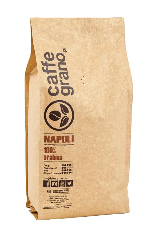 Zrnková káva - Káva Beans Caffe Grano Napoli 1kg Paliarnia Kaw