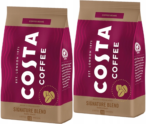 Zrnková káva - Costa Signature Dark 2x 500g Grainy Coffee