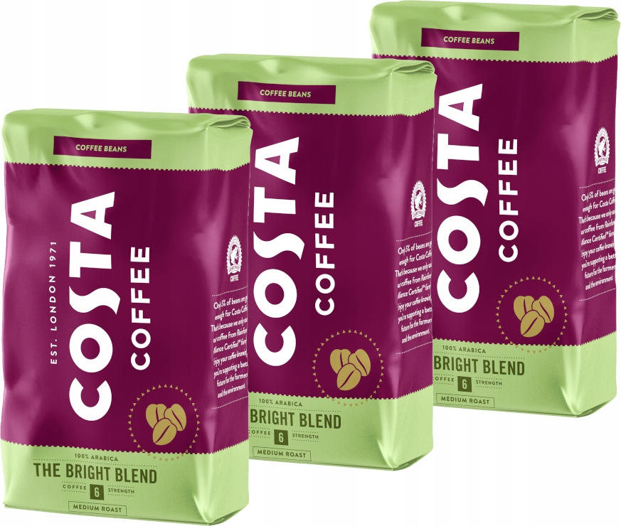 Zrnková káva - Costa Costa Coffee Bright Blend 3kg