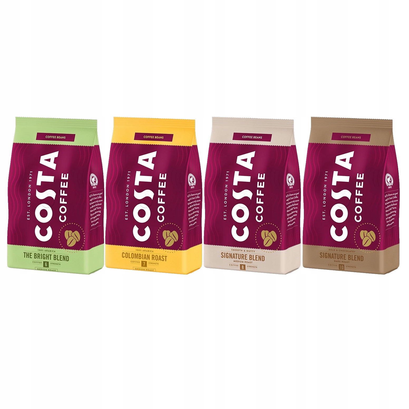 Zrnková káva - COSTA COST CARE CAFE CAFE SET 4X500G