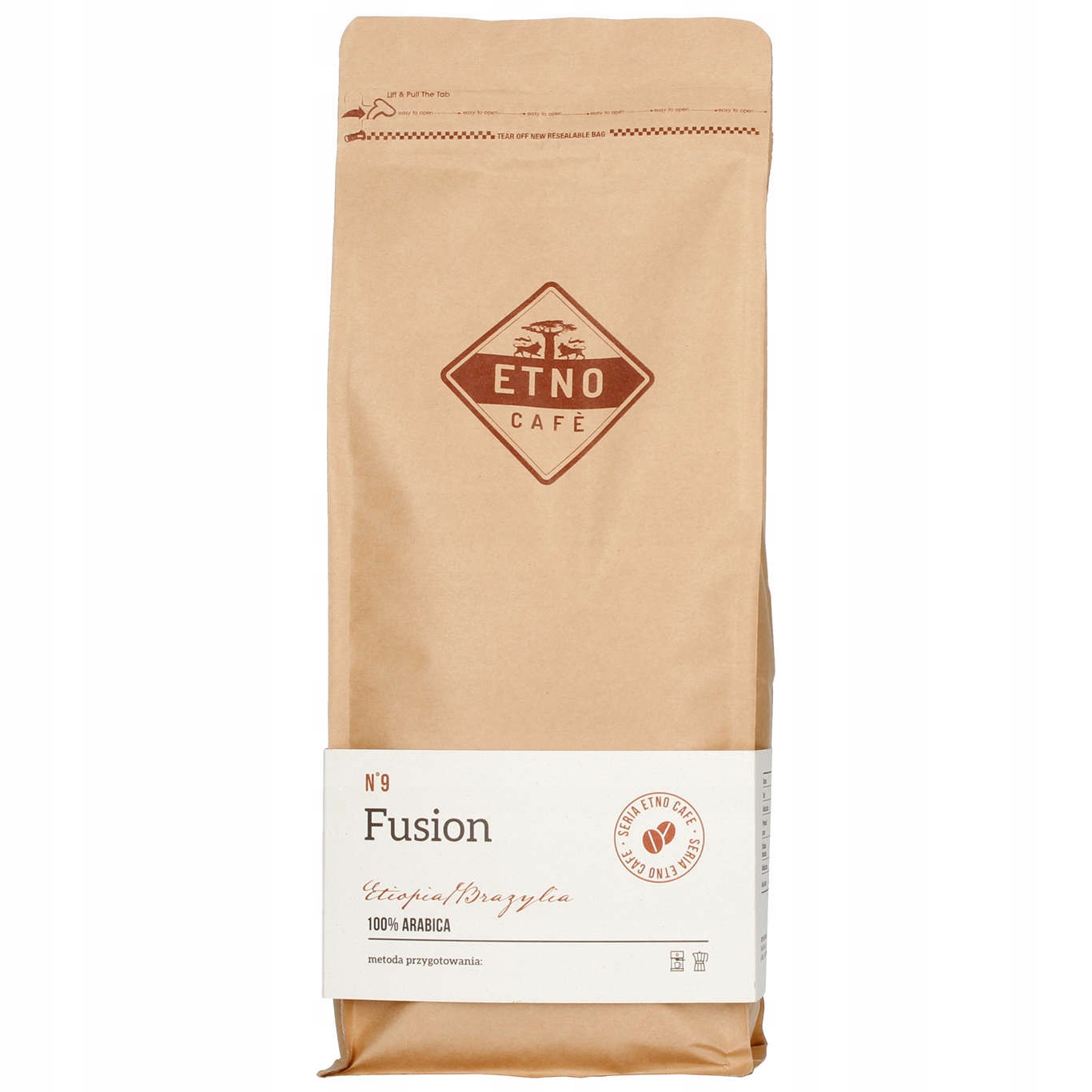 Zrnková káva - ETNO Cafe Fusion 1kg Káva