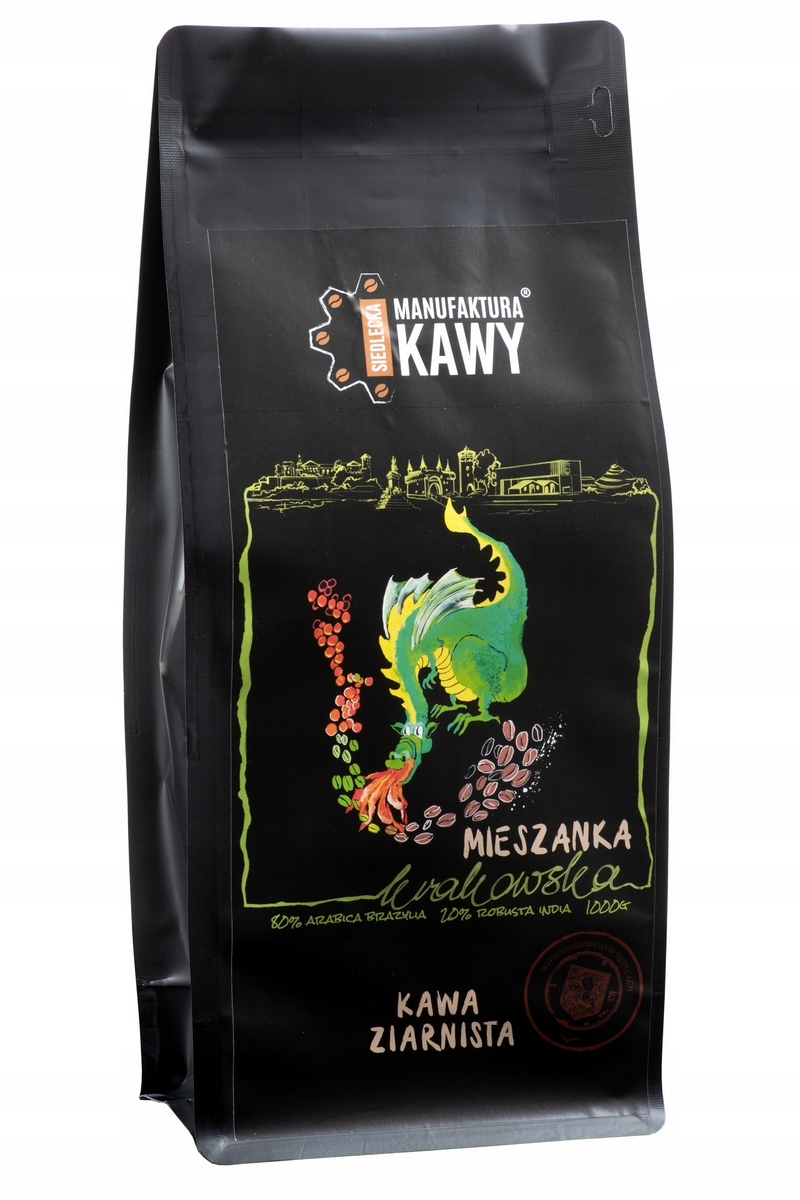 Zrnková káva - Kávové zrná KRAKOWSKA 1 kg Siedlecka Manufaktura