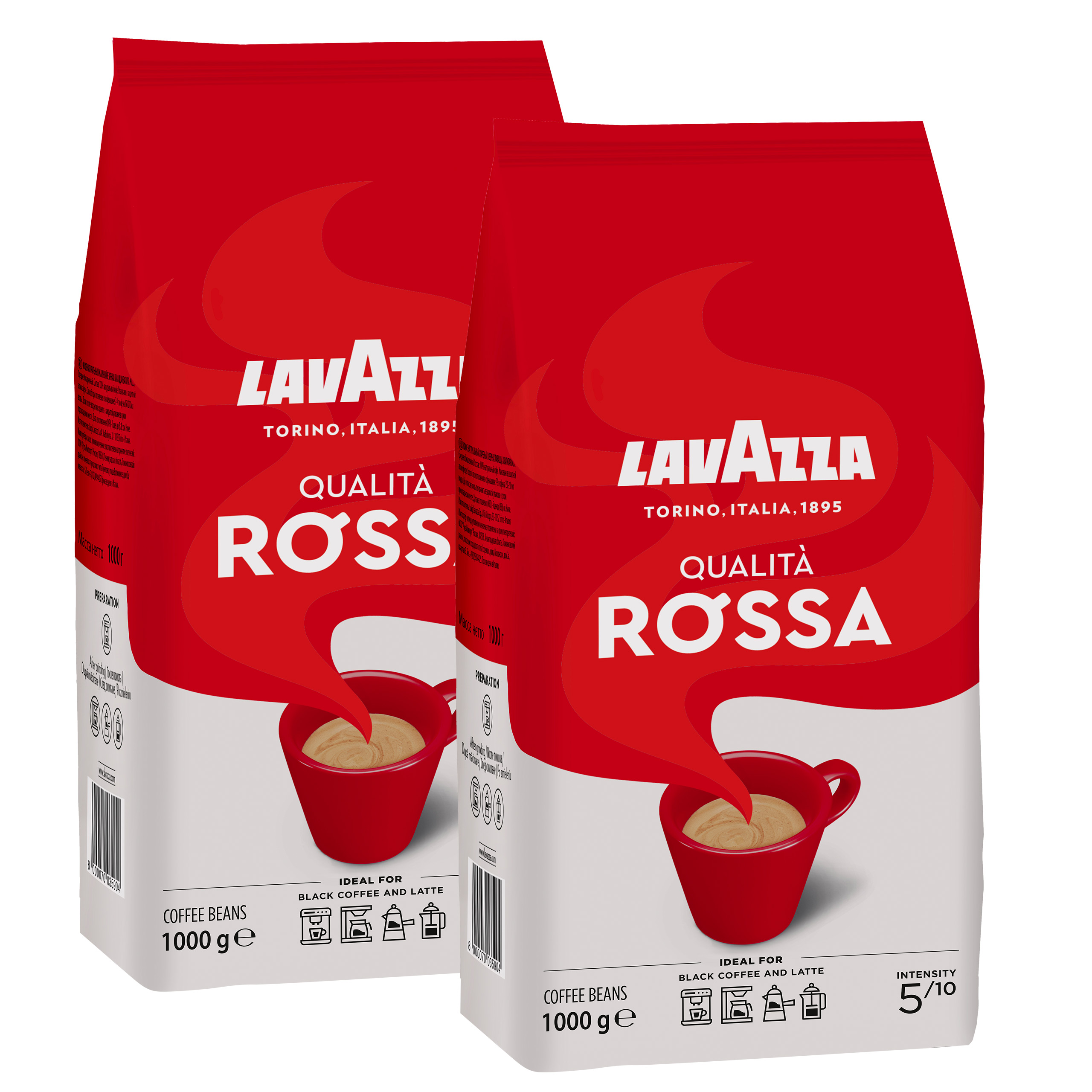 Zrnková káva - Granner Coffee Lavazza Quality Rossa 2x1kg