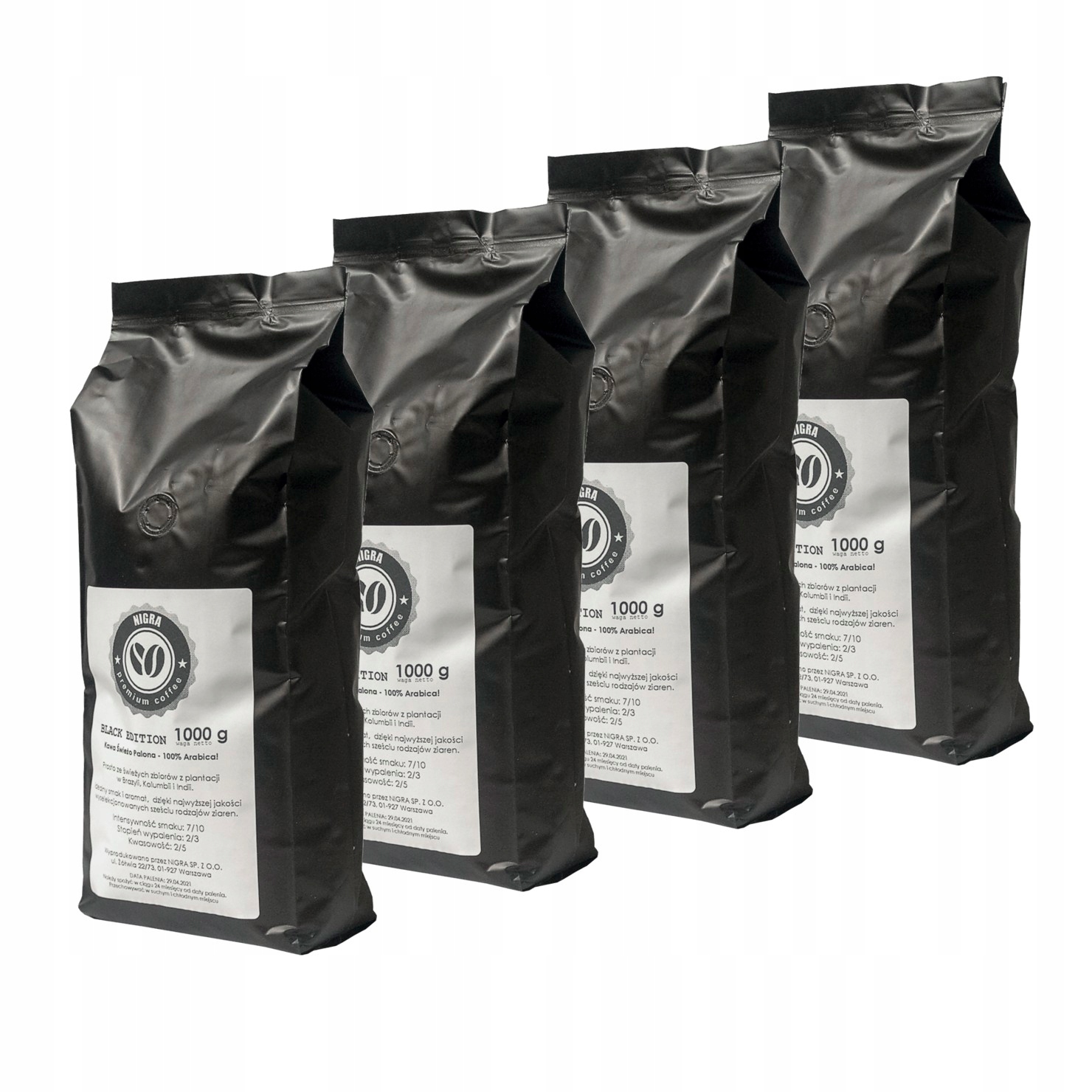 Zrnková káva - Káva Beans Nigra Premium Black Edition 4kg