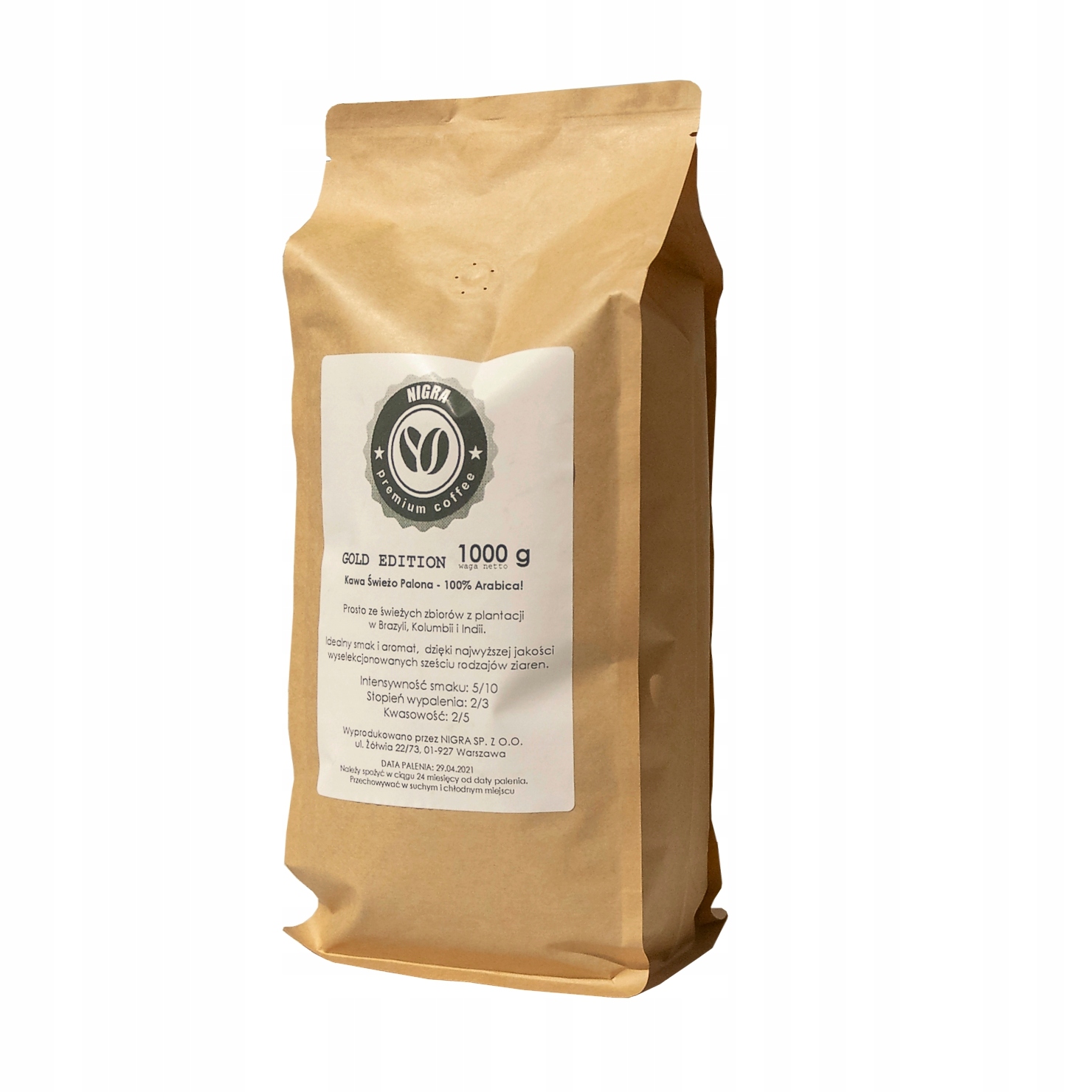 Zrnková káva - Kávové zrná Nigra Premium Gold Edition 1kg