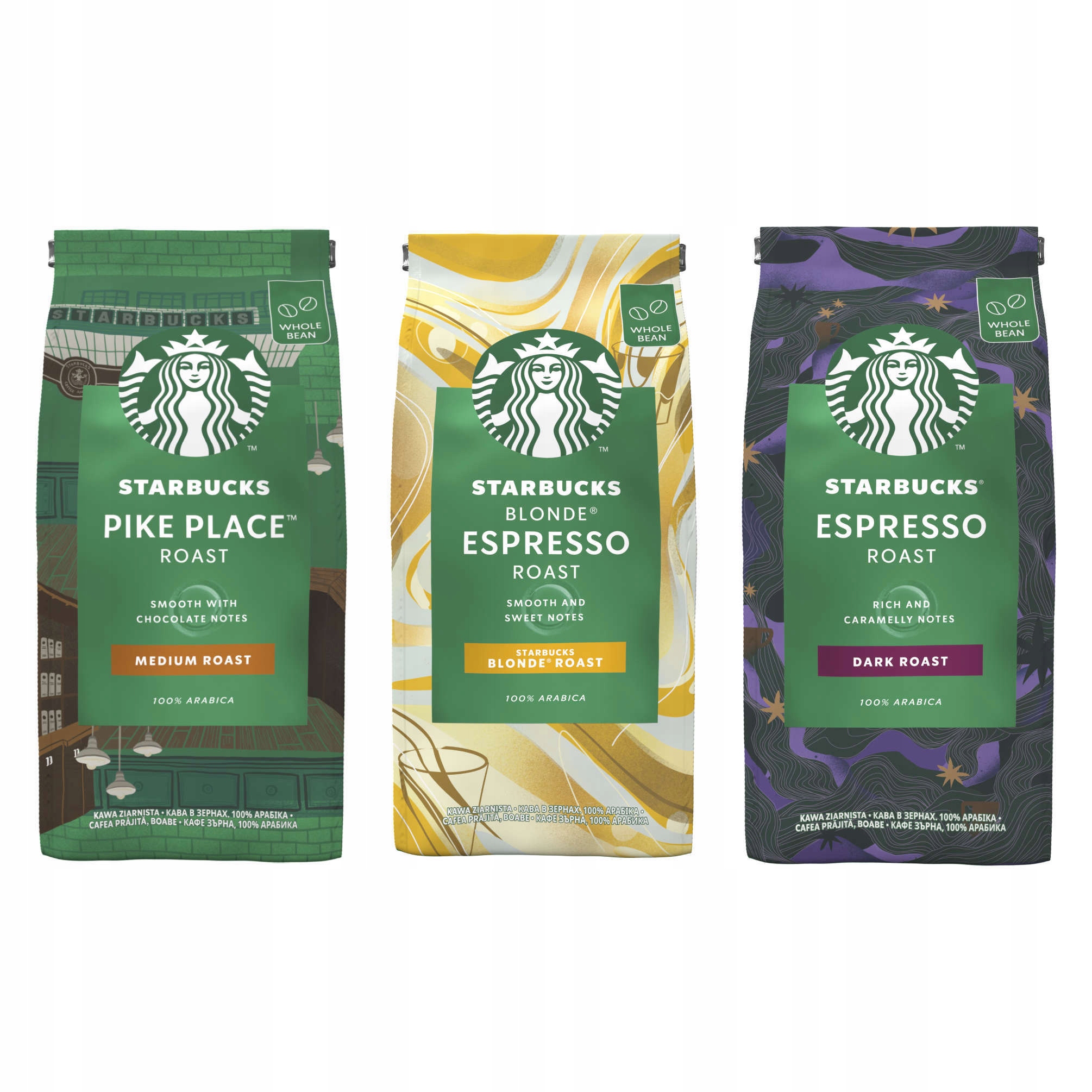 Zrnková káva - Starbucks MIX Coffee Beans Set 3X200G