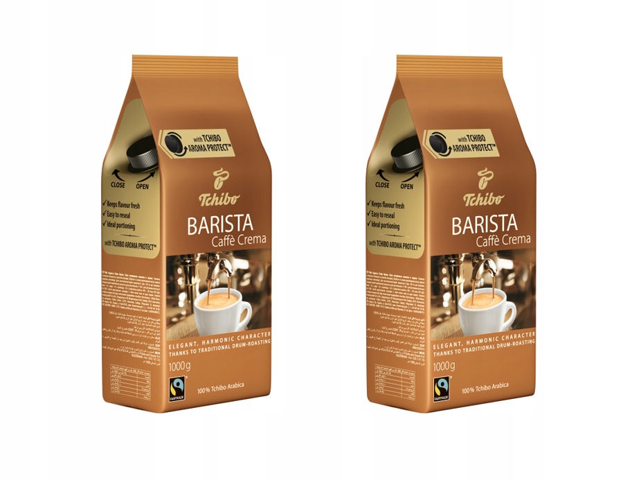 Zrnková káva - Káva Granist Tchibo Barista Crema 2x 1KG
