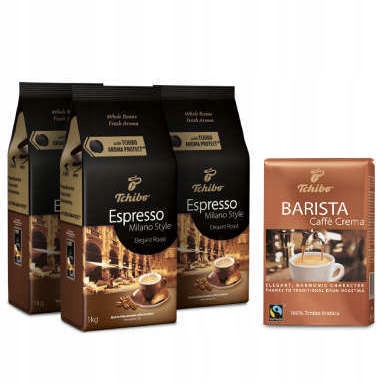 Zrnková káva - Kávové zrná Tchibo Espresso Milano Style 3x1 kg