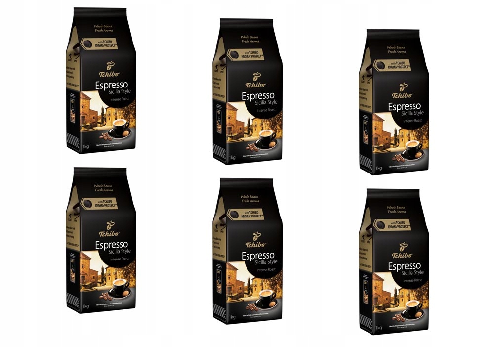 Zrnková káva - Kávové zrná Tchibo Sicilia 6x1 kg