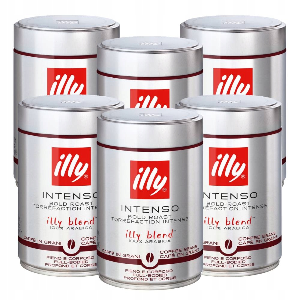 Zrnková káva - Grainy Coffee Illy espresso intenso čierna 6x250g