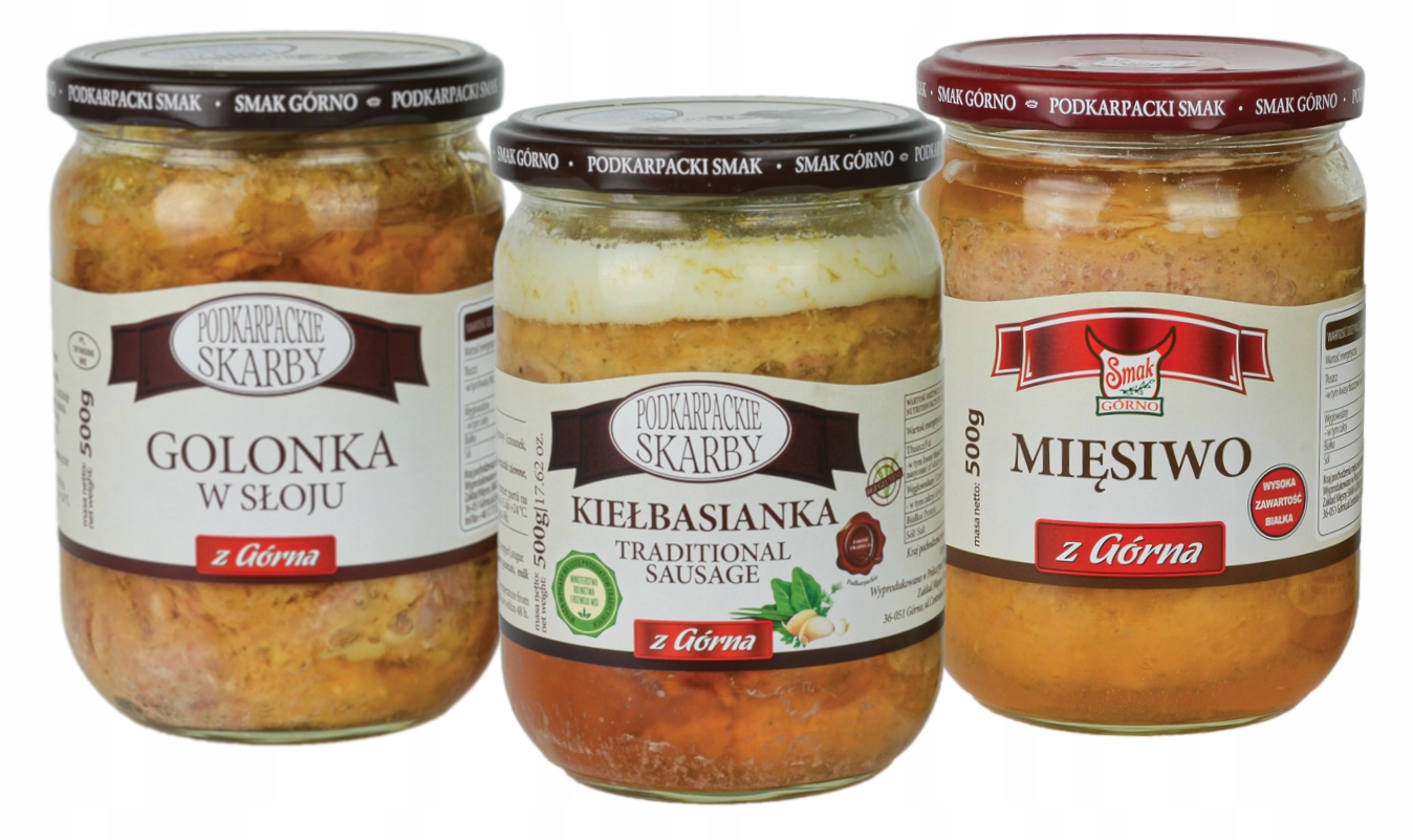 Klobása, kĺb, mäso - 3 x 500 g sada
