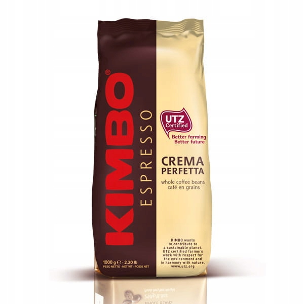 Zrnková káva - Kimbo Crema Perfetta 1kg Utz CF Káva Granist