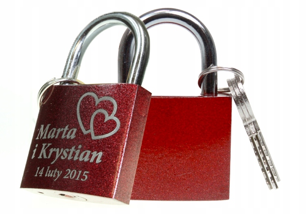 Láska zámok s menami a dátumom na Valentína HIT