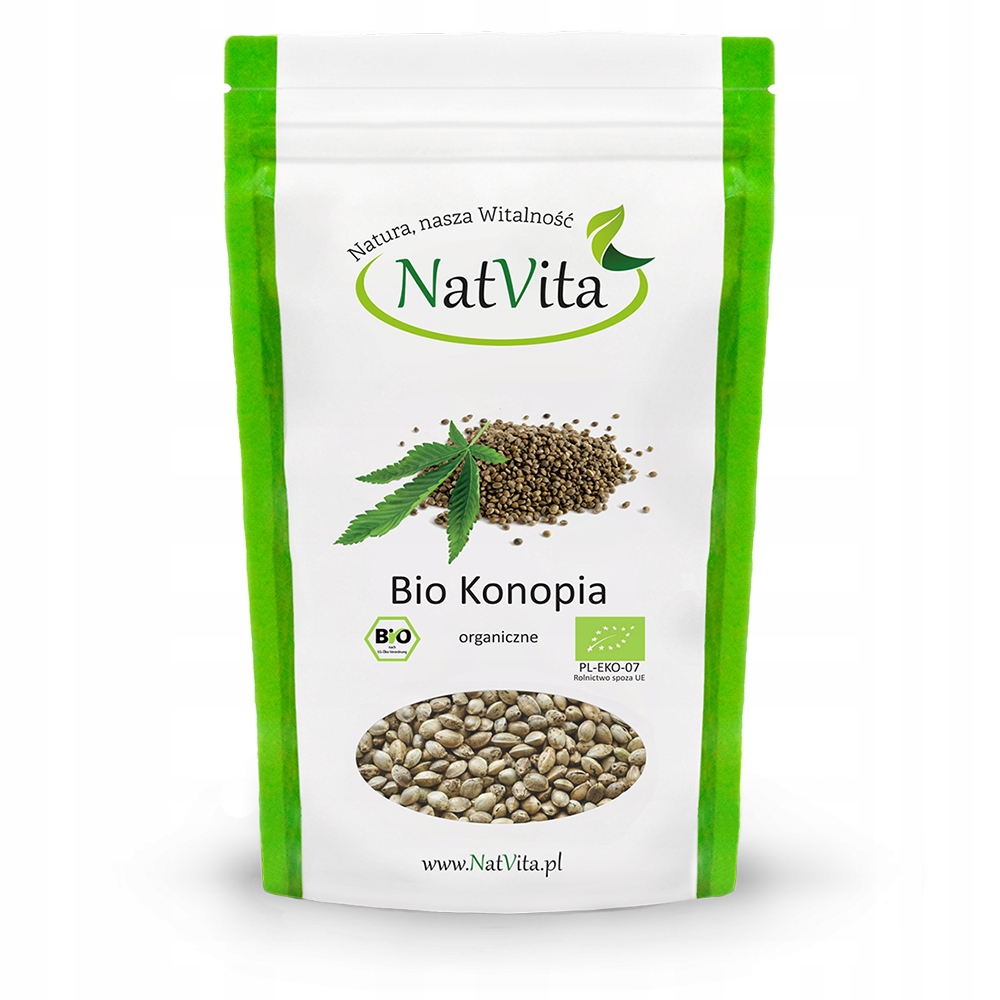 BIO konopné semená nelúpané NatVita