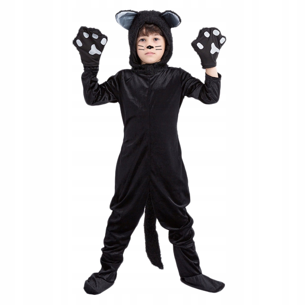 Halloween - Kostýmy s kapucňou Cat Romper