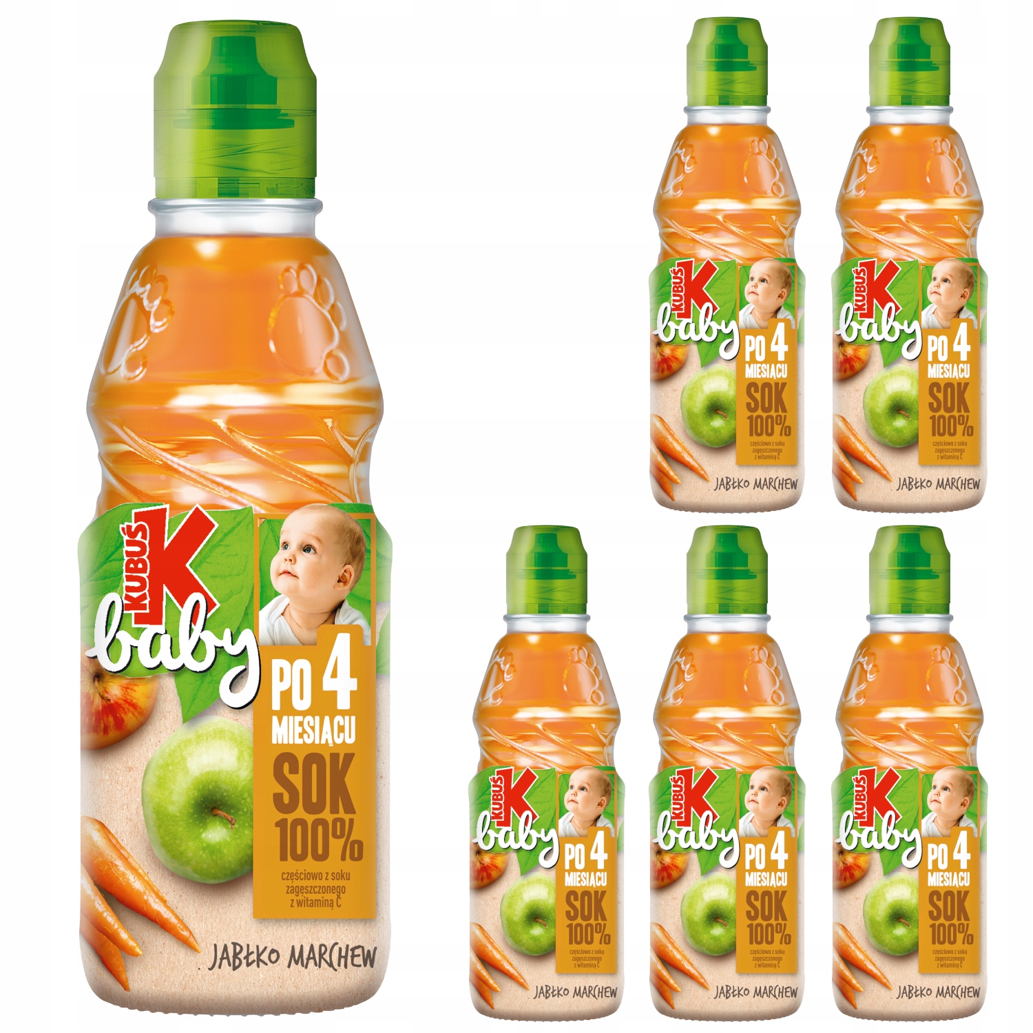 Winnie Baby Juice 100% Apple Carrot 6 x 300 ml