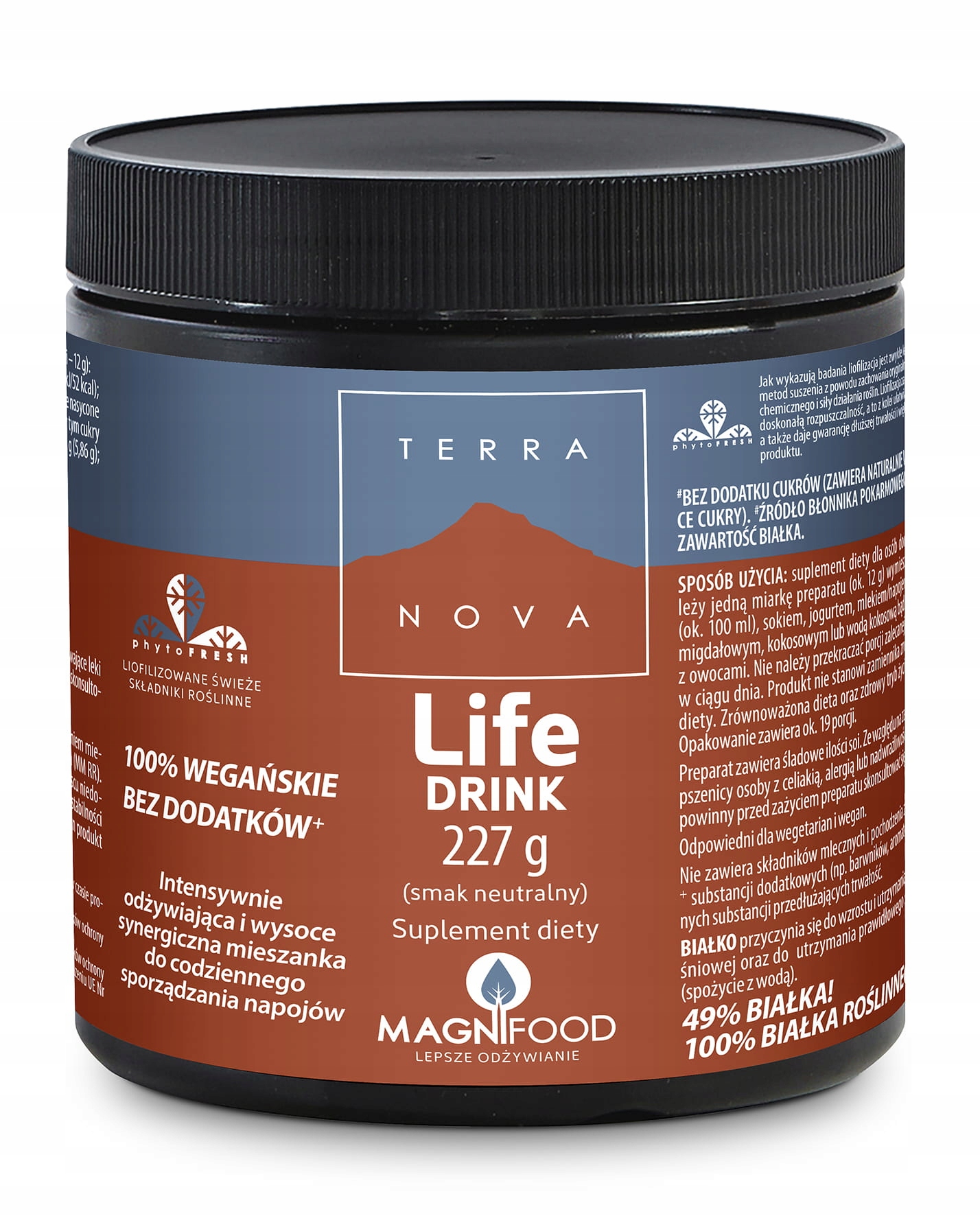 Životný nápoj Terranova zelená zelenina / bobule (227g)