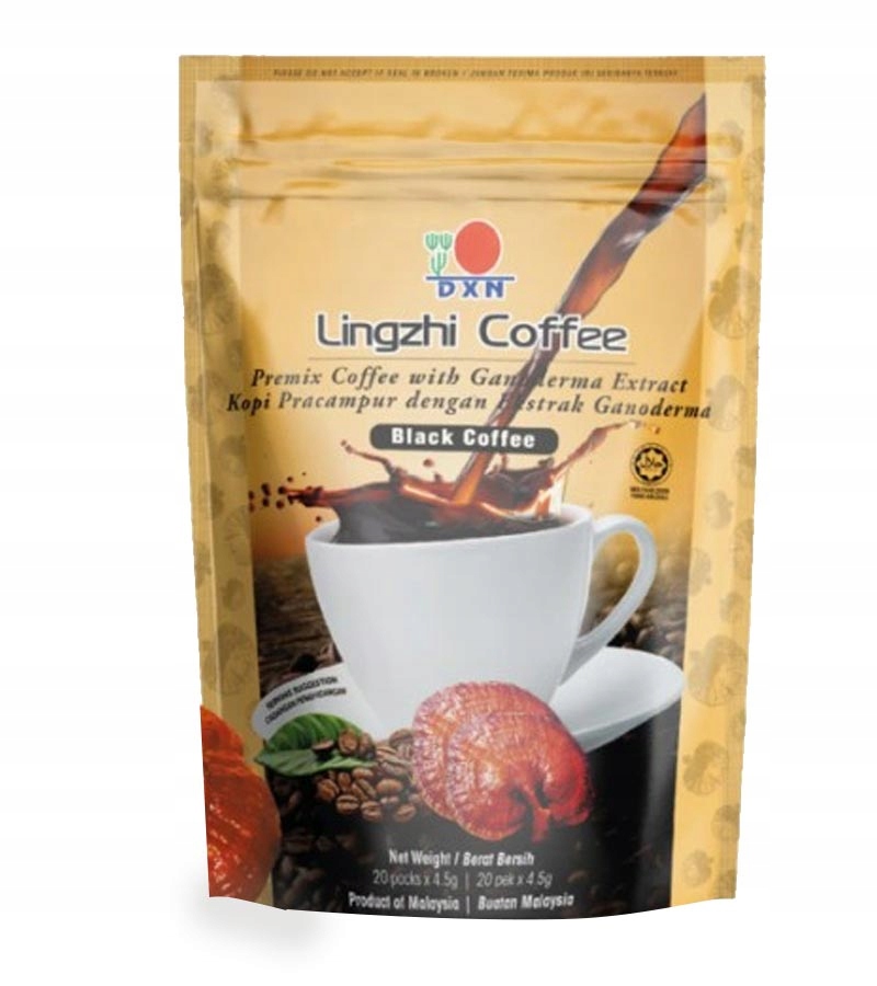 Instantná káva - Linghzi Black Coffe, Káva s Reishi, 20x4,5g DXN