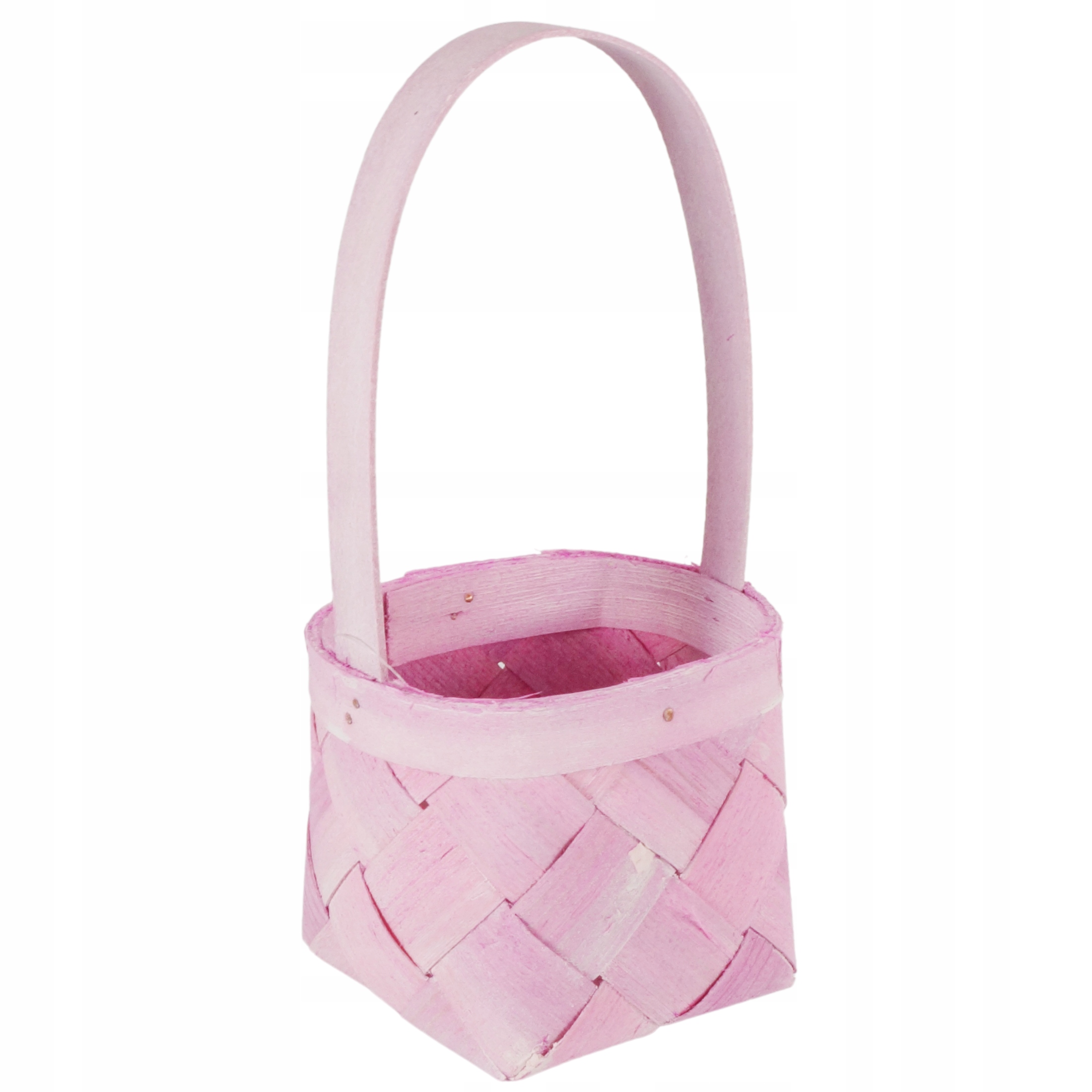 Veľkonočná dekorácia - Pink Wood Basket 1 ks.