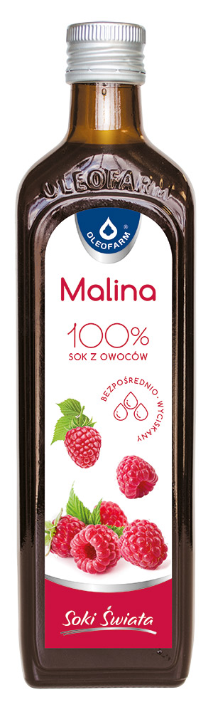 RASPBERRY 100% RASPBERRY JUICE 490ml OLEOFARM