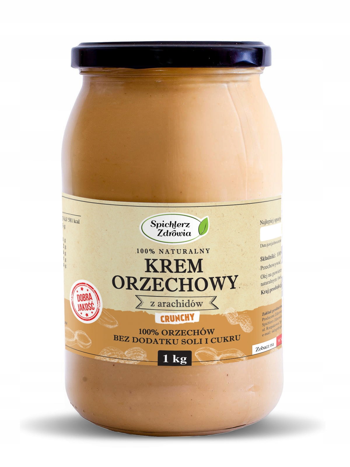 Arašidové maslo 100% 900ml výrobca + 10 PLN