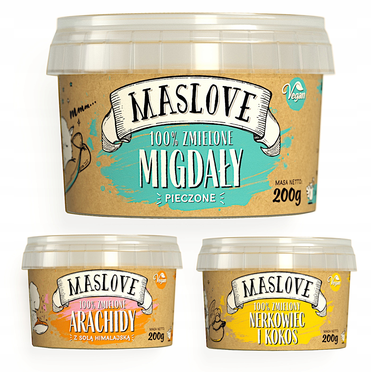 Arašidové maslo Maslove Súprava ALMOND COCON CREAM